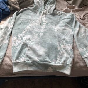 Blue/ white tye dye hoodie